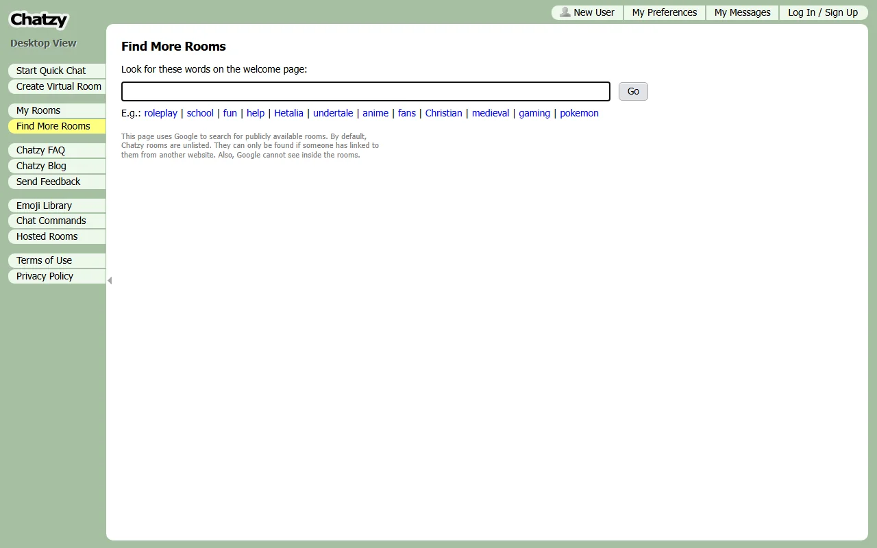 Screenshot: Chatzy Screenshot of Chatzy